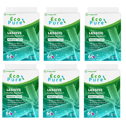 3/6 Box Eco Pure Laundry Detergent Sheets - Vegan, No Plastic Jug, No Mess & Liquid Free Laundry Sheets in Washer Hypoallergenic