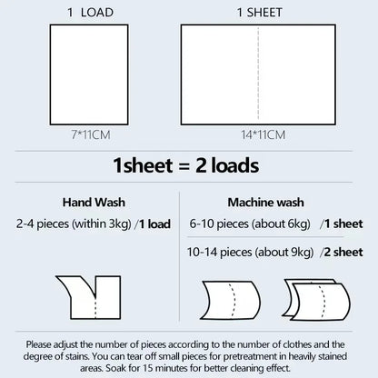 3/6 Box Eco Pure Laundry Detergent Sheets - Vegan, No Plastic Jug, No Mess & Liquid Free Laundry Sheets in Washer Hypoallergenic