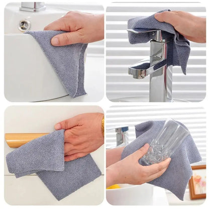 20Pcs/Roll Absorbent Microfiber Towel Household Kitchen Replacement Non-Stick Oil Dish Rags Reusable Cleaning Wipe